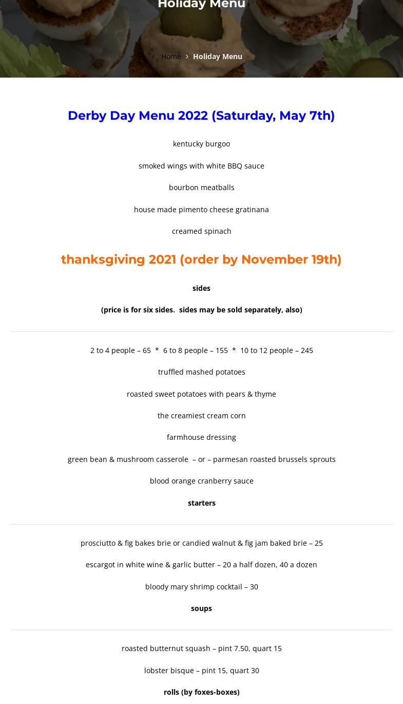 Epicurean Fare Alton Menu