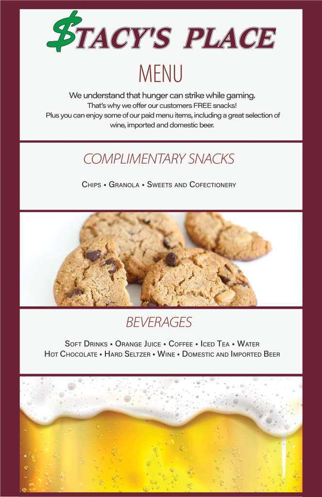 Stacy's Place of Carpentersville Menu