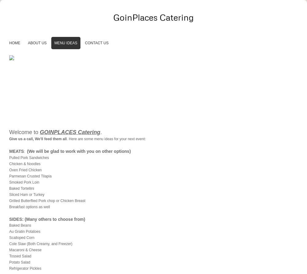 GoinPlaces Catering Menu