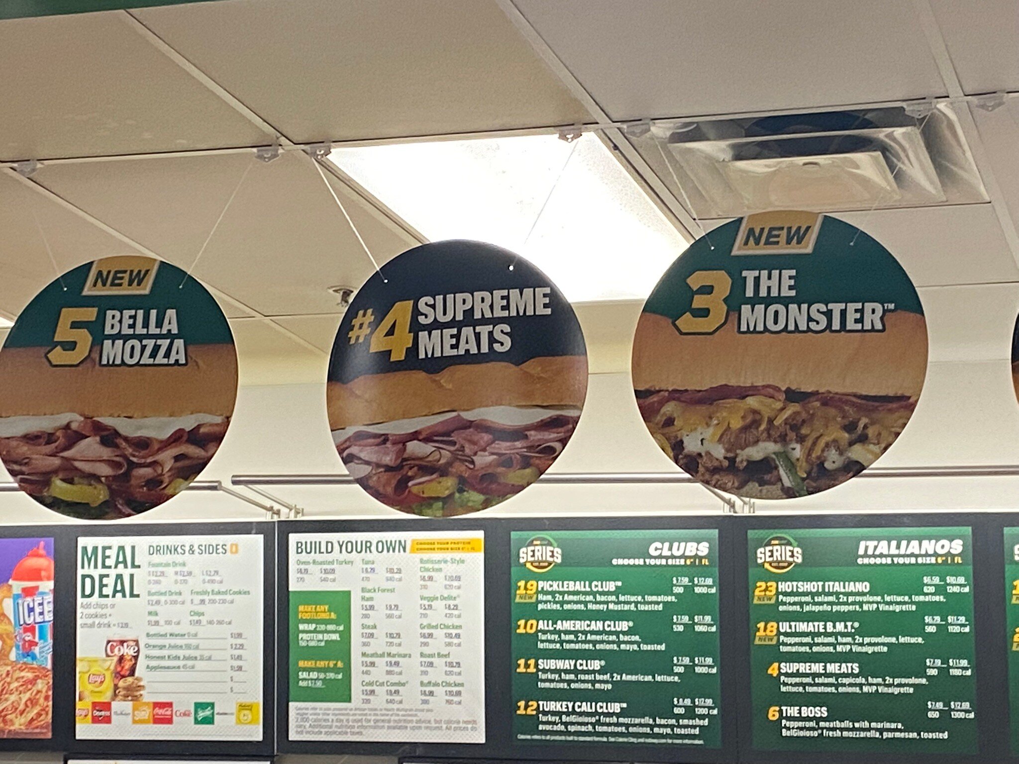 Subway Menu