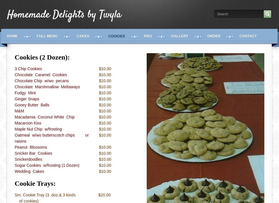 Homemade Delights by Twyla Menu