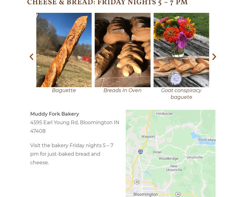 Muddy Fork Bakery Menu