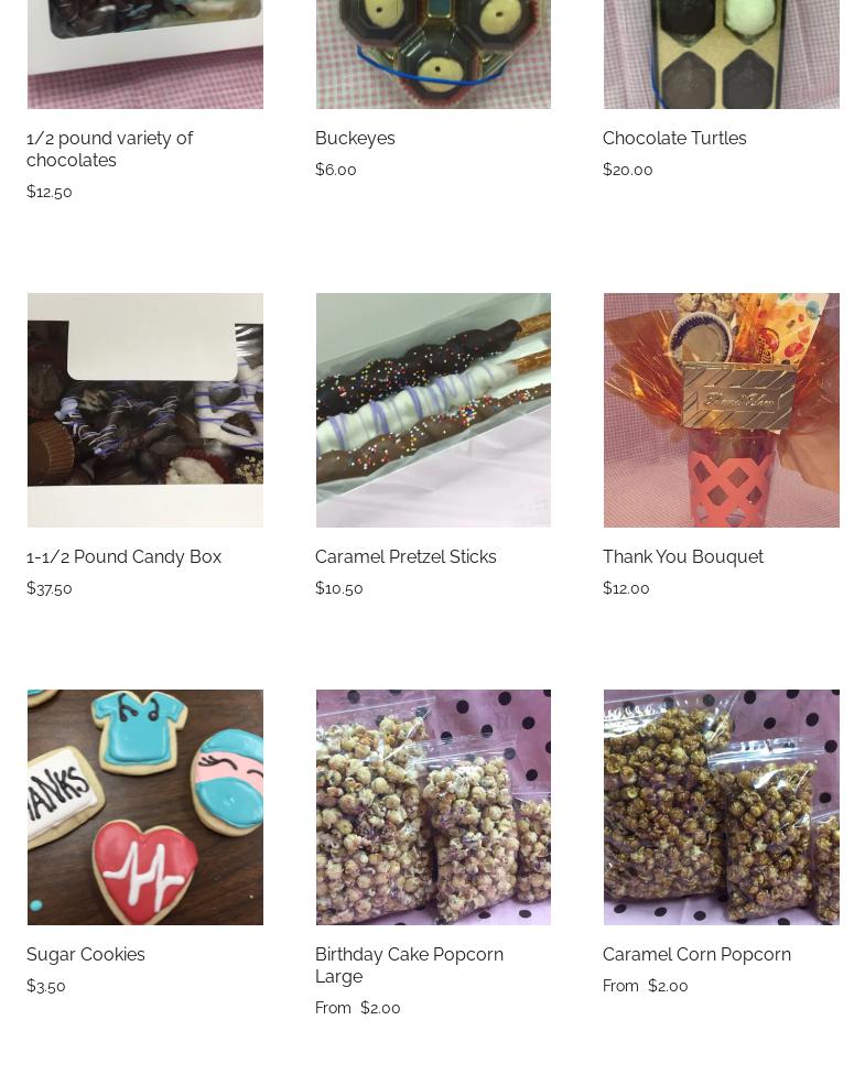 Chocolate Thimble Menu