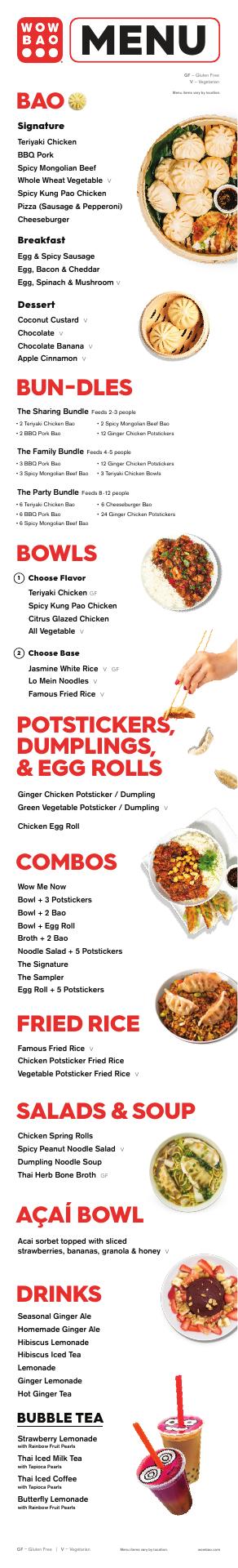 Wow Bao - (Inside Grub Guys) Menu