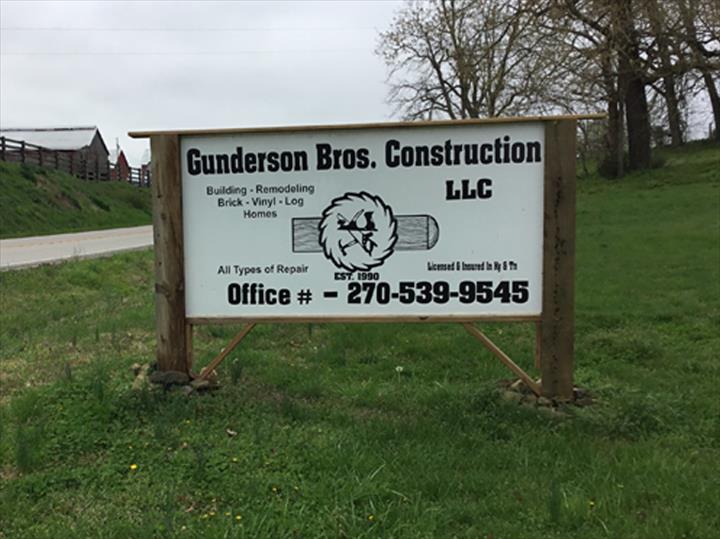 Gunderson Bros. Construction, L.L.C. 9831 Nashville Rd, Adairville Kentucky 42202