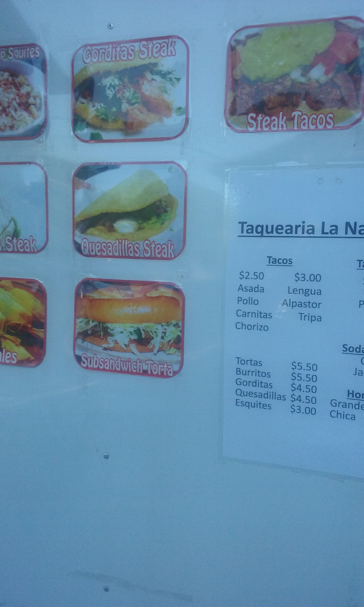 Taqueria La Nayarita Menu
