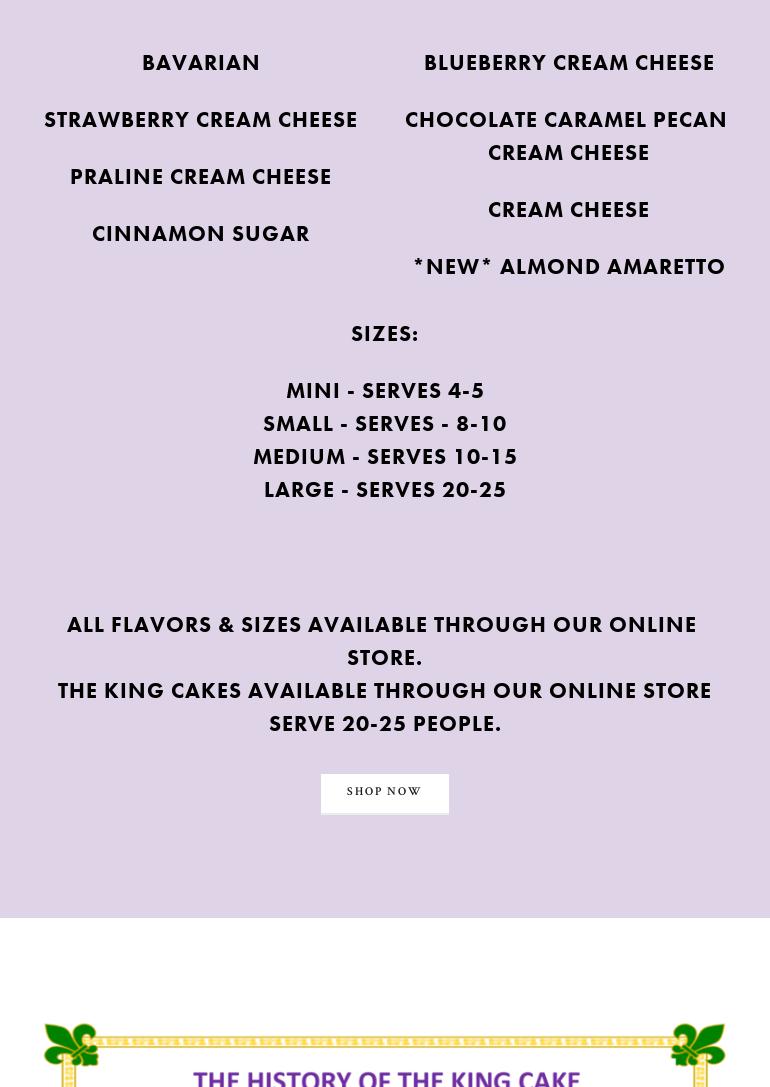 Crystal Weddings Menu