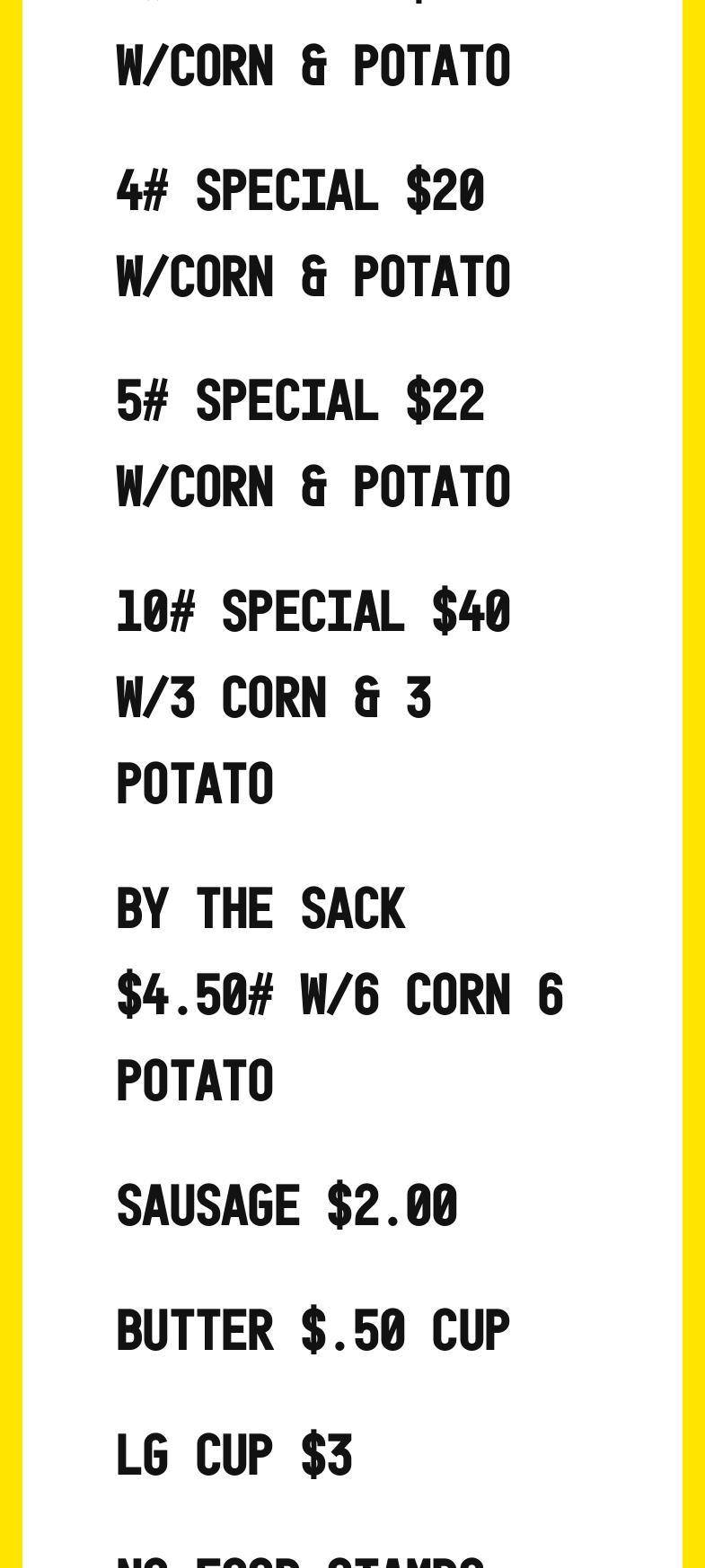 NATCHITOCHES CRAWFISH Menu