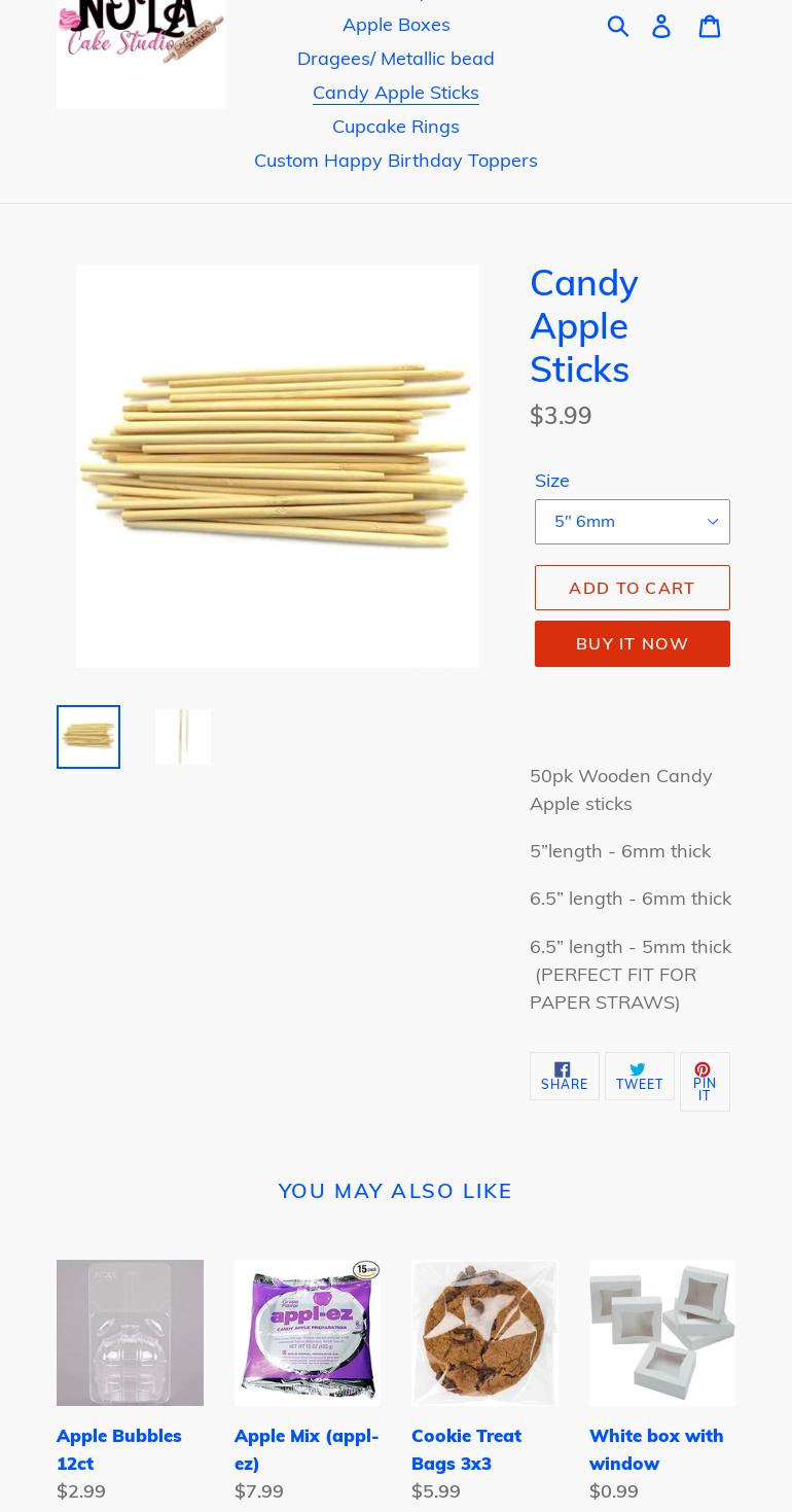 Nola Cake Studio Menu