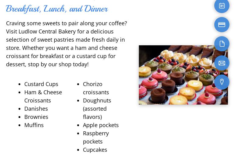 Ludlow Central Bakery Menu