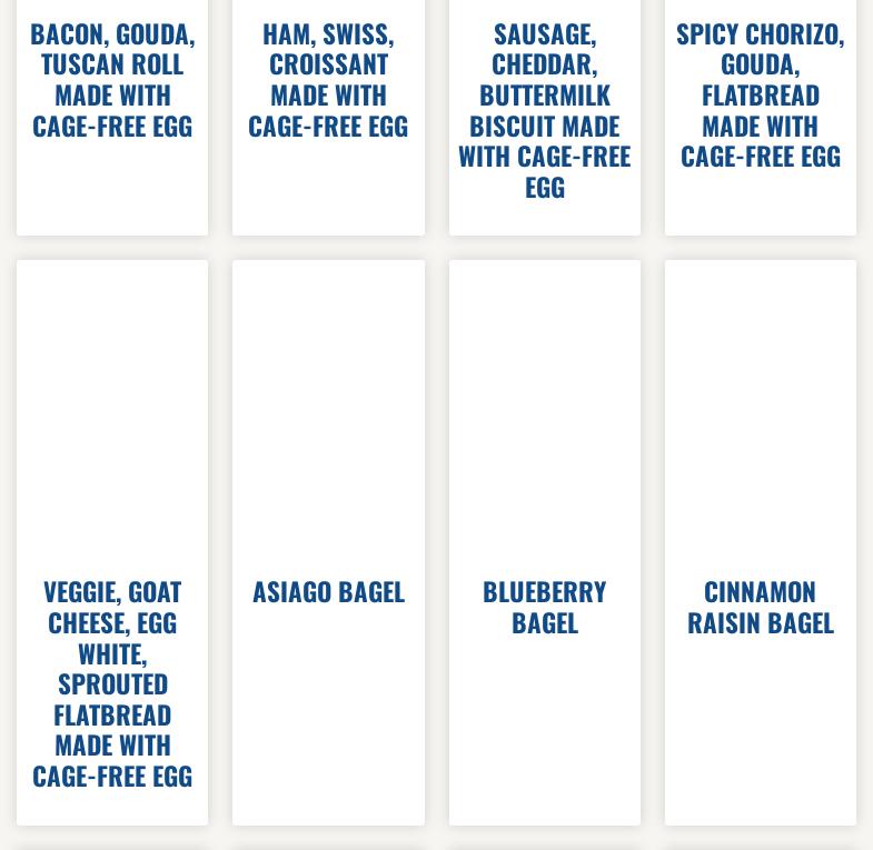 Aroma Joe's Menu
