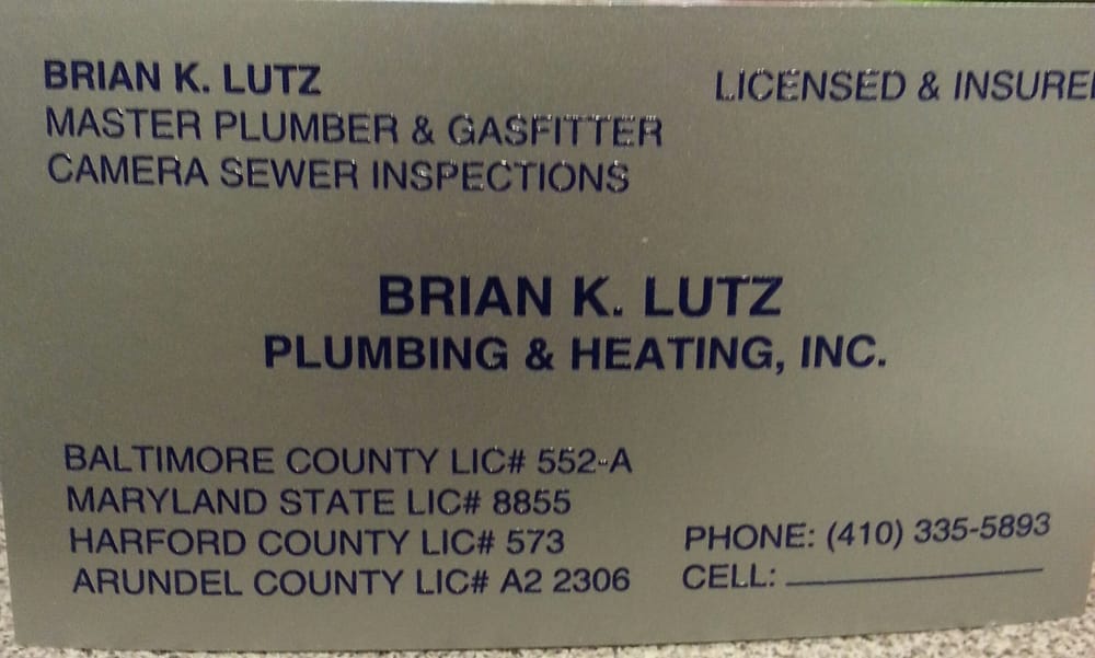 Brian K Lutz Plumbing & Heating