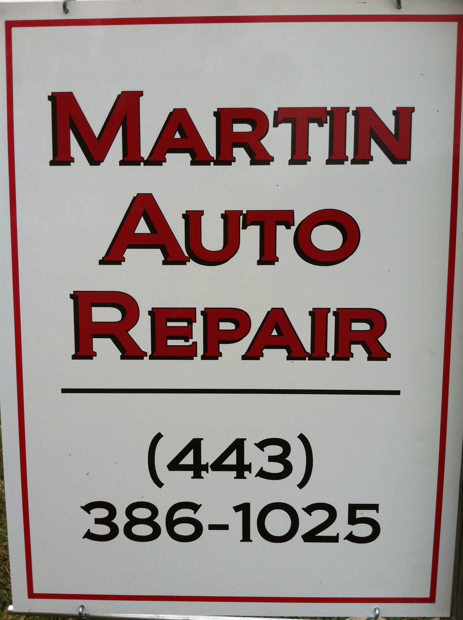 Martin Auto Repair Inc. 35425 Laws Rd, Pittsville Maryland 21850