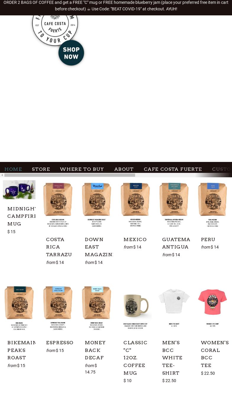 Bold Coast Coffee Menu