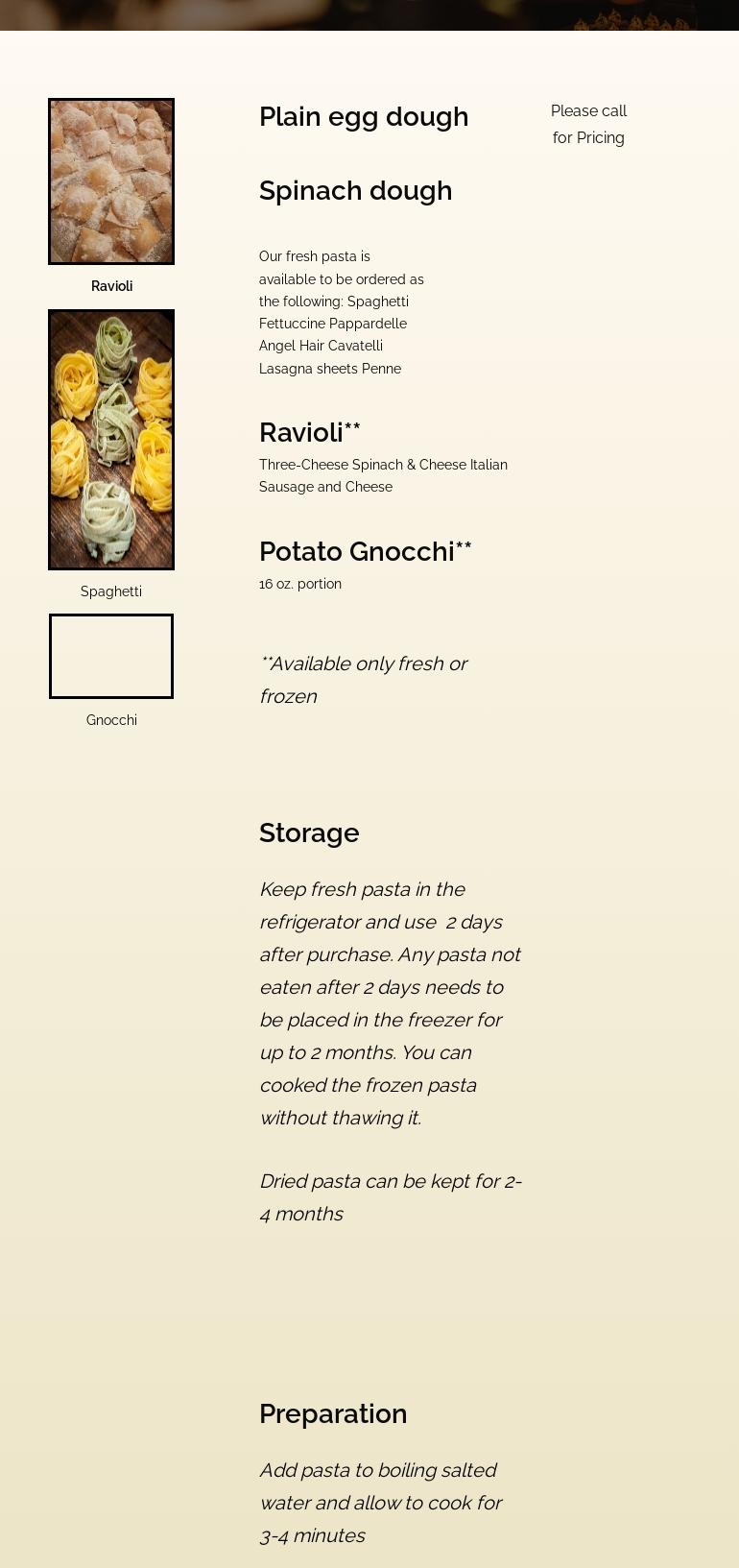 Laurel's Dolce Vita Menu