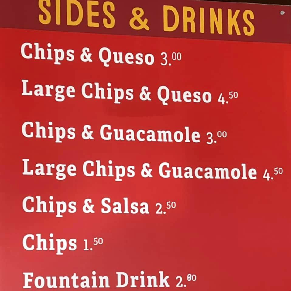 Mangos Express Menu