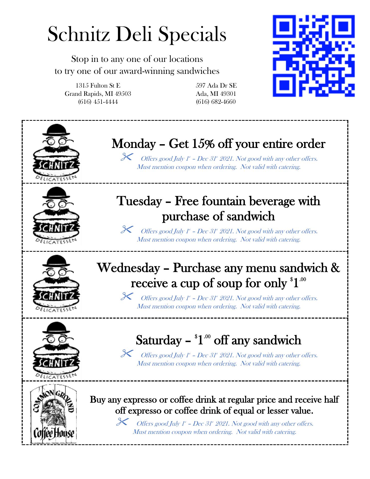 Schnnitzelstein Baking Co Menu