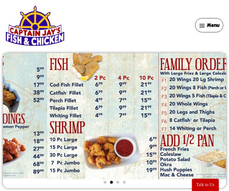 Captain Jay's Fish & Chicken Menu