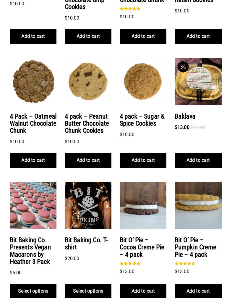 Bit Baking Co. Menu