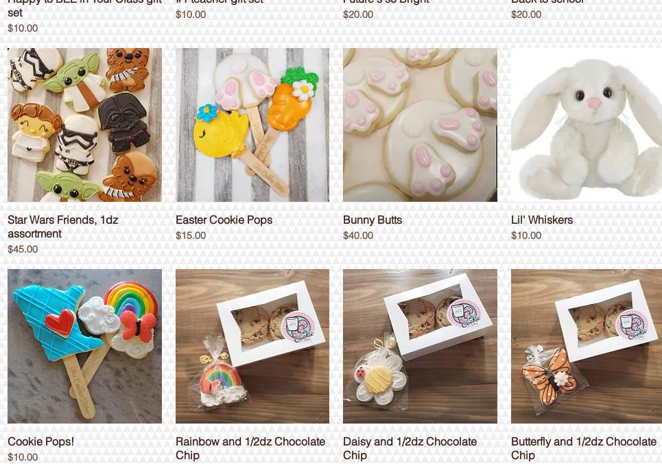 The Cookie Store Menu