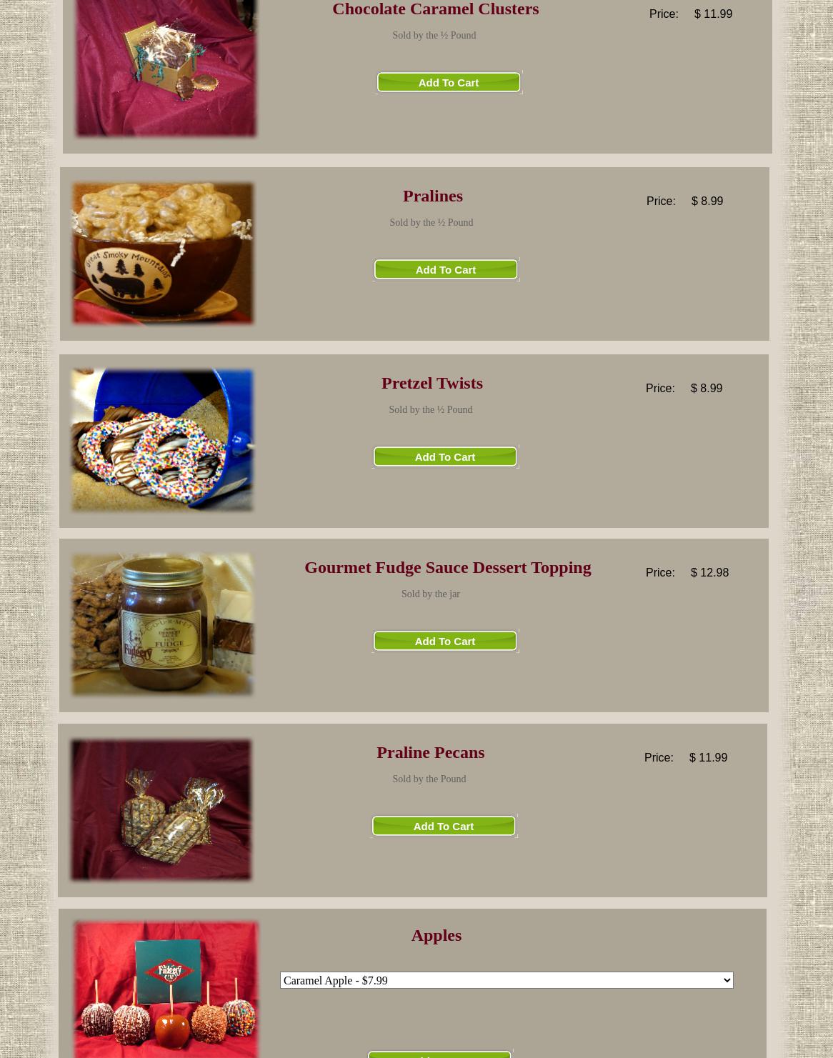 The Fudgery Menu