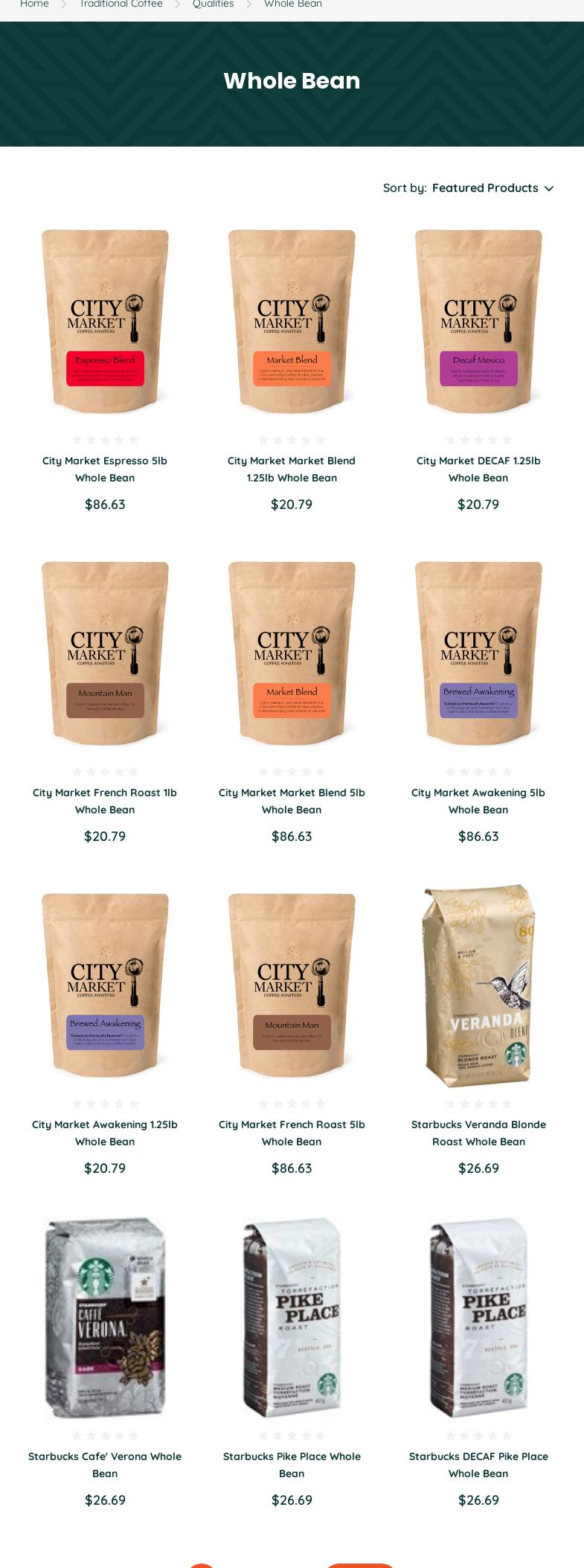 Necco Coffee Vending & Micro Markets Menu