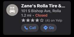 Zane's Rolla Tire & Garage LLC