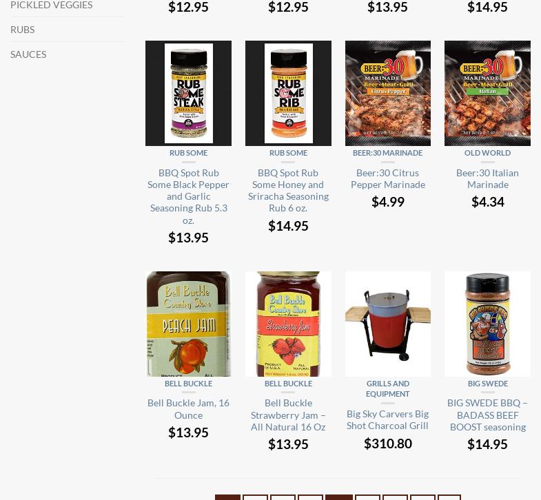 Thacker Mountain BBQ Supply Menu