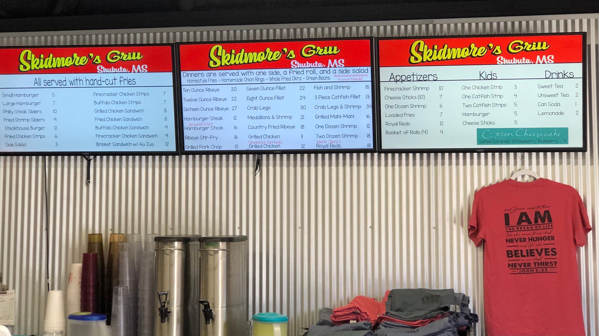 Skidmore's Restaurant Menu