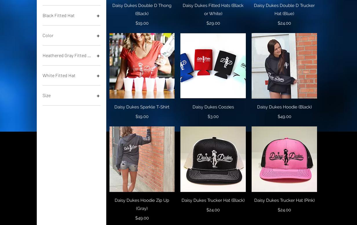 Daisy Dukes Saloon and Dance Hall Menu