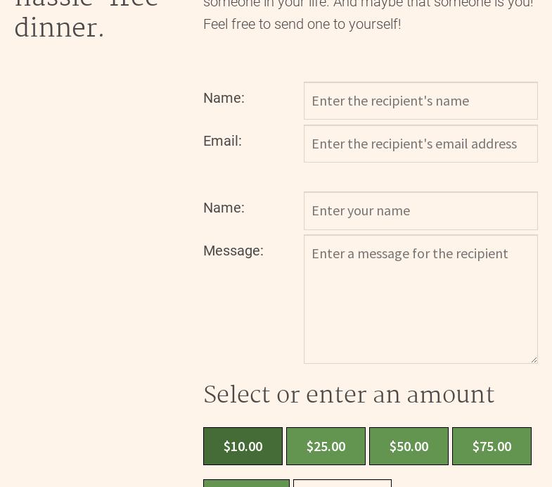 The Blossoming Kitchen Menu