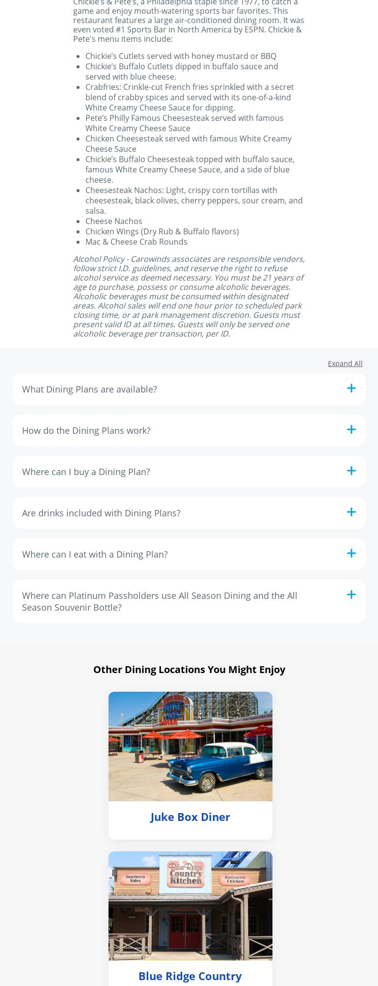 Chickie’s & Pete’s Sports Grill Menu