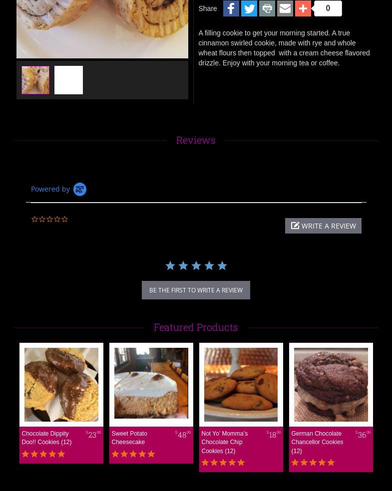 Cookie Gurlie Menu