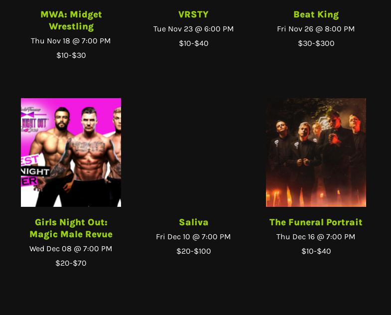 Hooligans Pub & Music Hall Menu