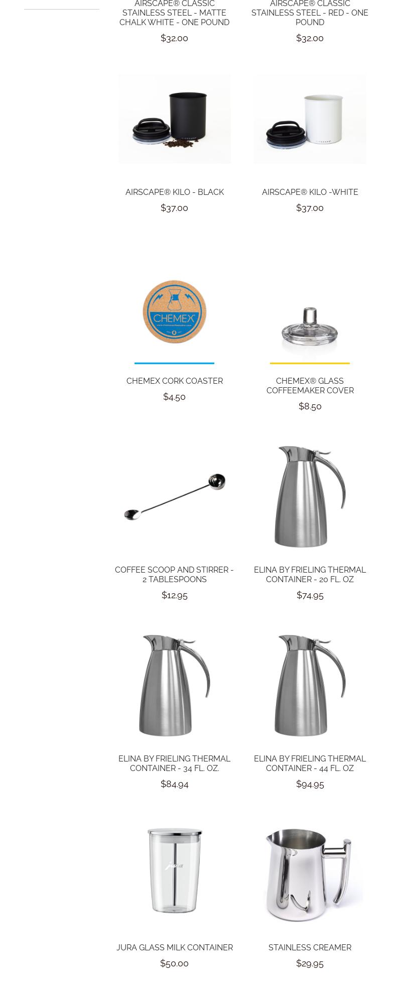 Carolina Coffee Co. Menu