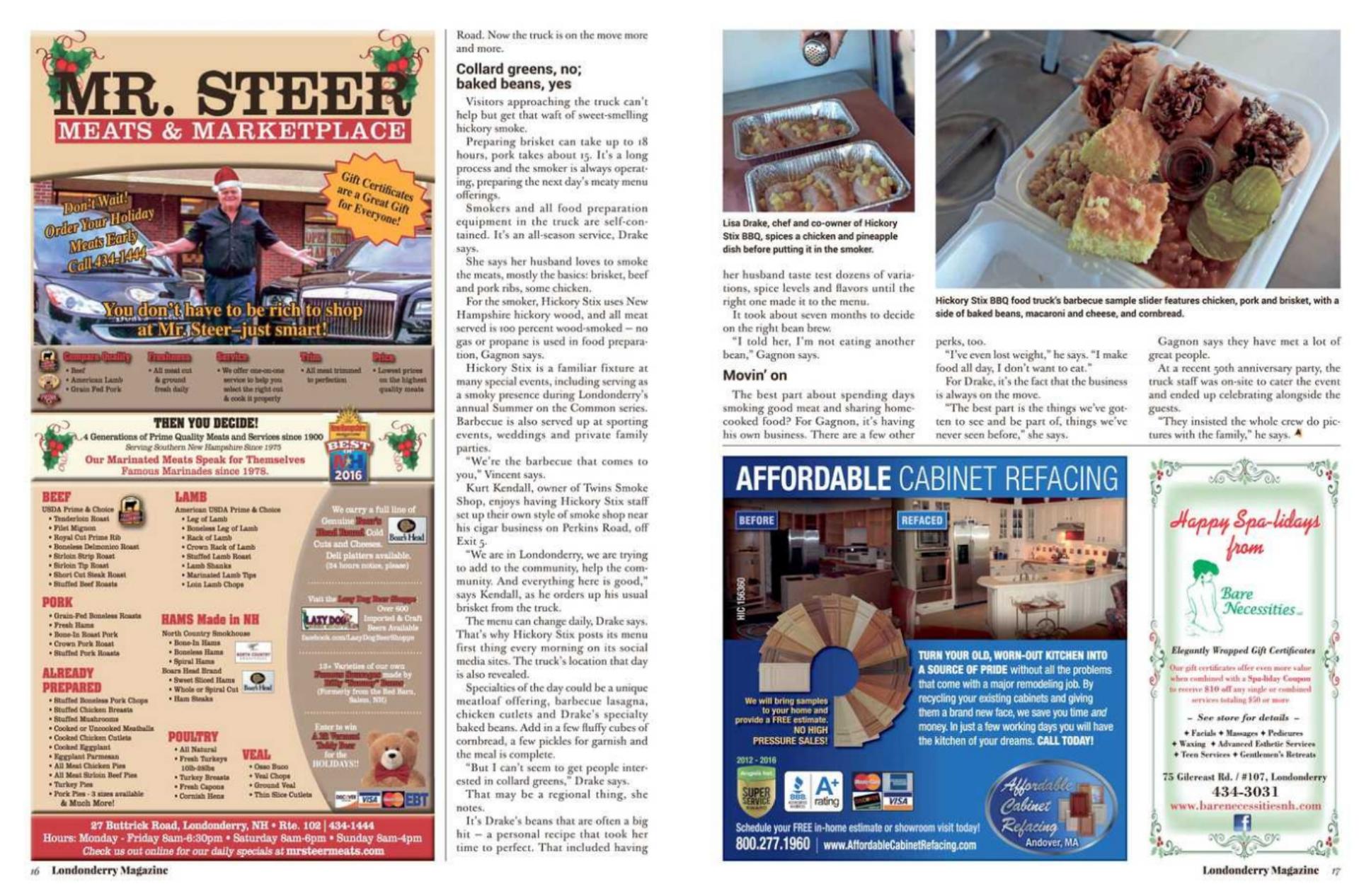 Hickory Stix BBQ, LLC Food Truck Menu