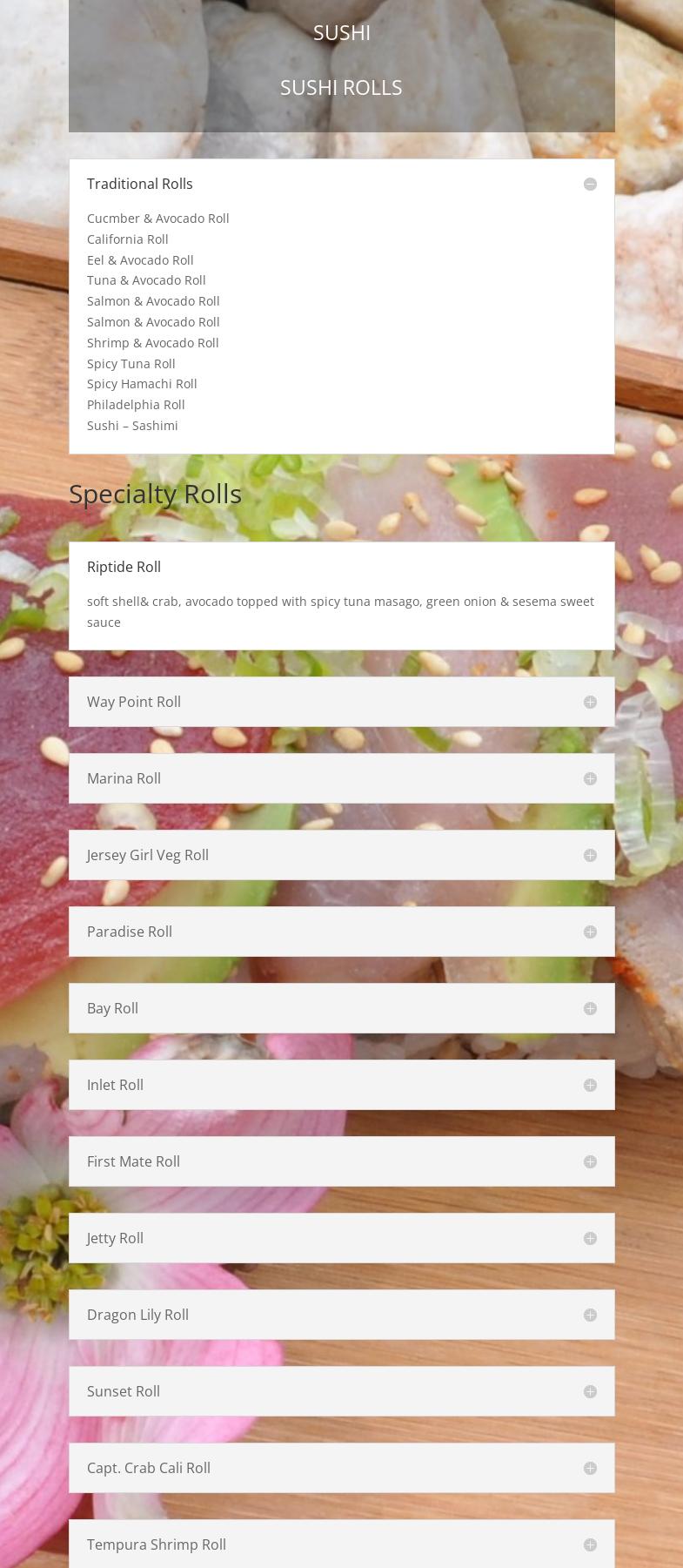 Ramasushi Menu