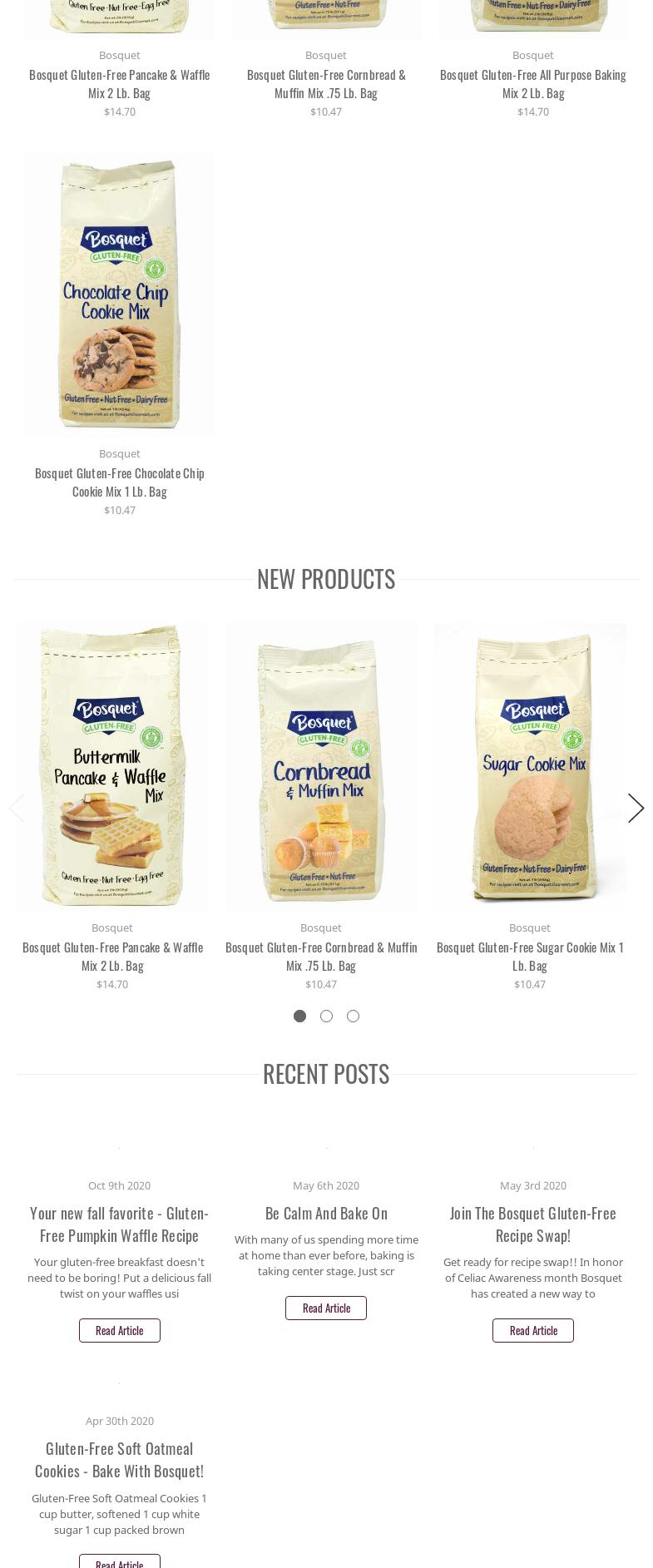 BosquetGourmet Menu
