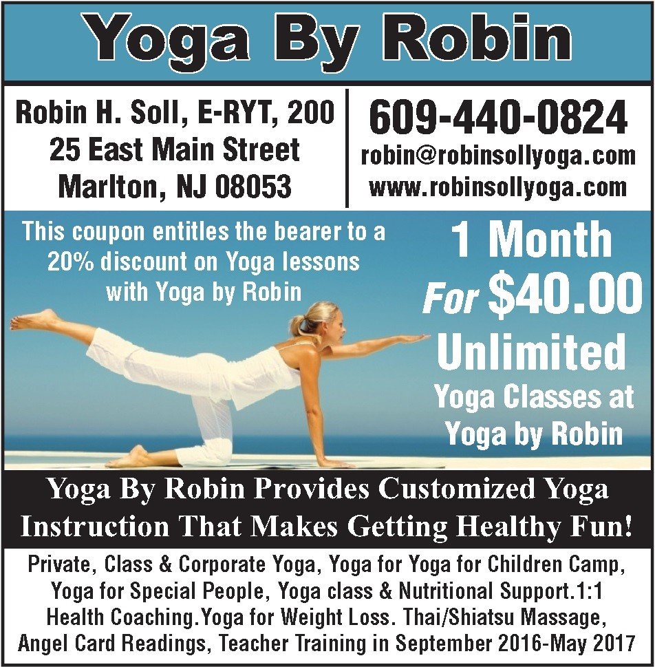 Yoga By Robin 19 E Main St, Marlton New Jersey 08053