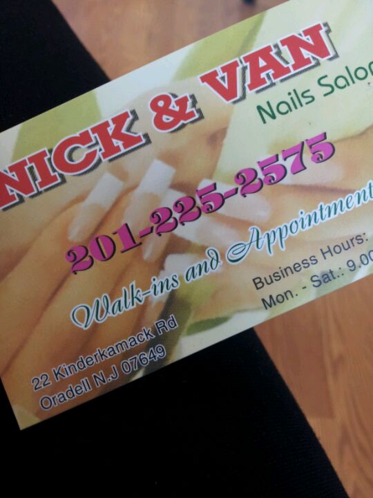 Nick & Van Nails 22 Kinderkamack Rd, Oradell New Jersey 07649