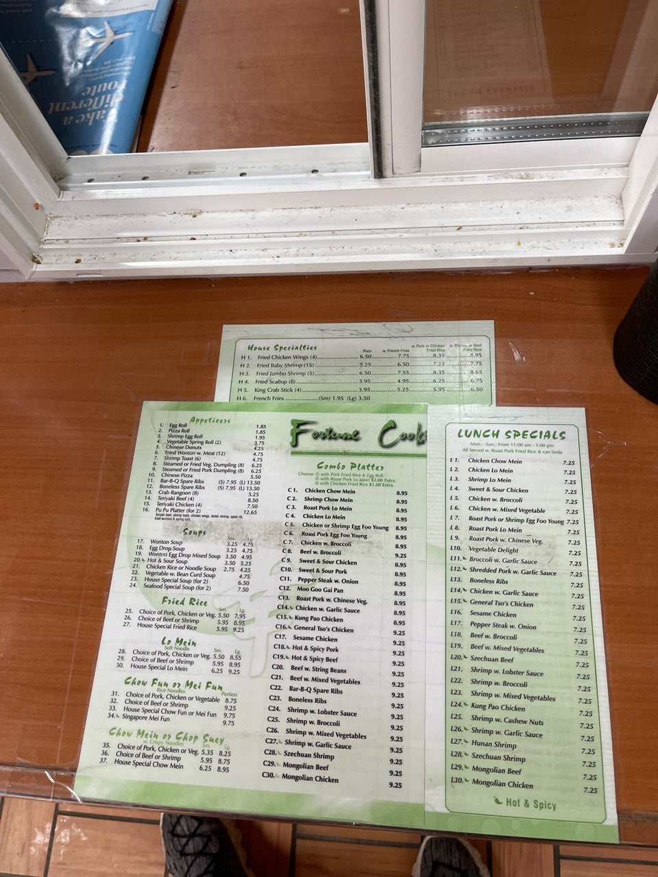 Fortune Cookie Menu