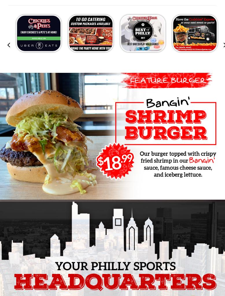 Chickie's & Pete's Menu