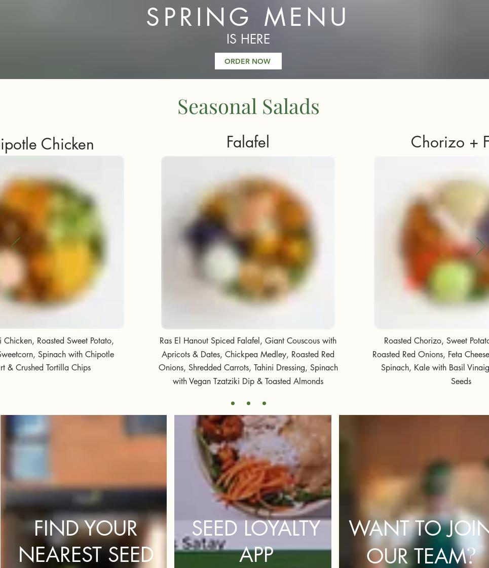 Seed Menu