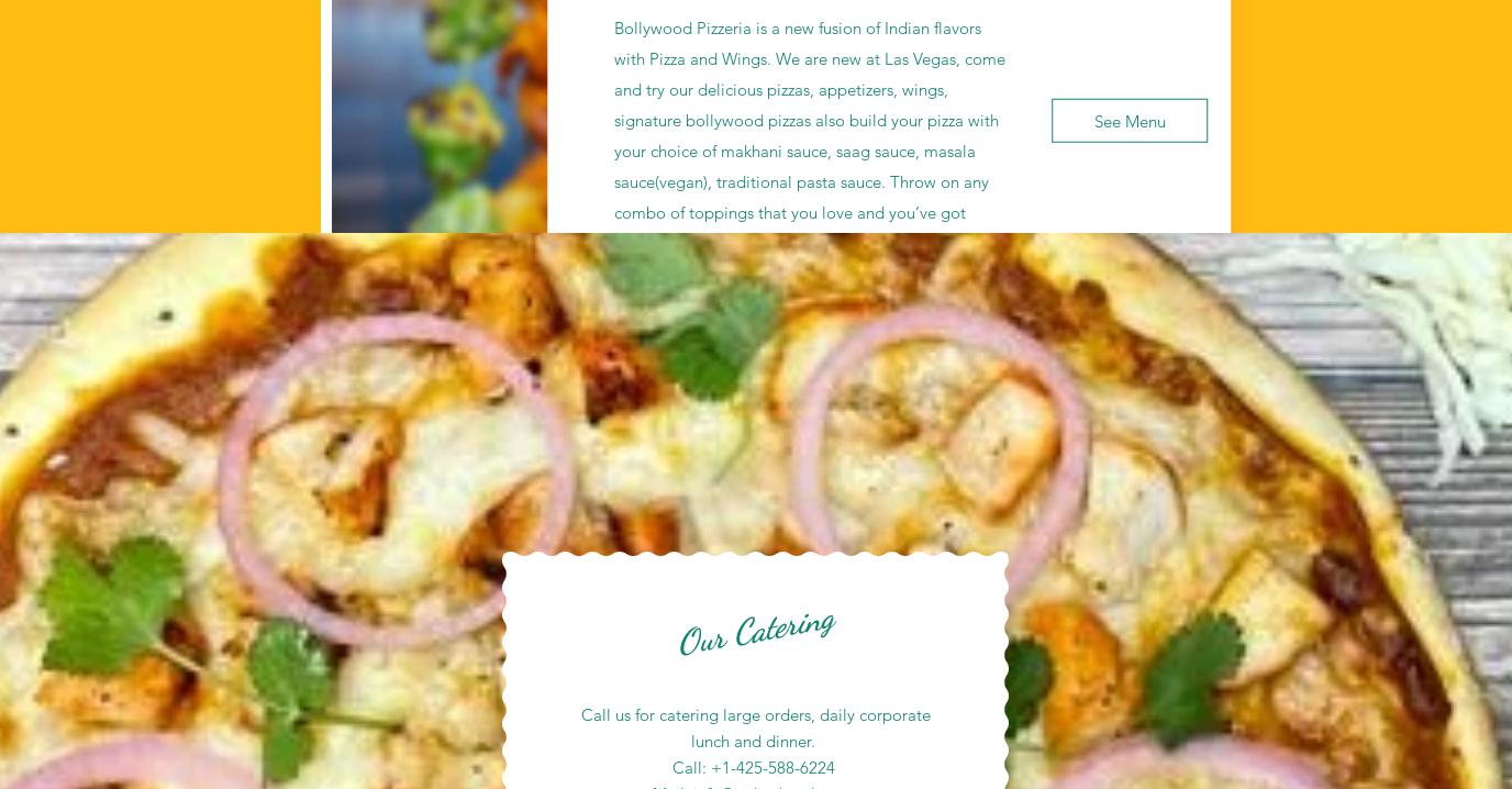 Bollywood Pizzeria Menu