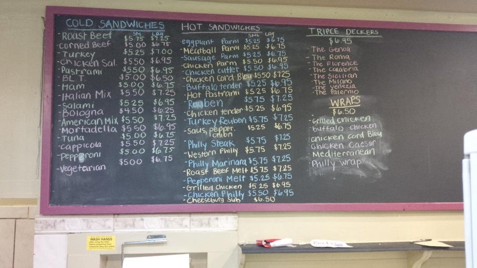 All star pizza and deli Menu