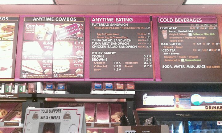 Dunkin' Menu