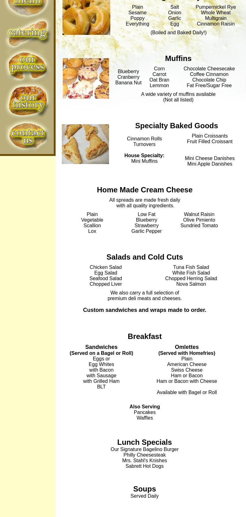 Riverdale Bagels Menu