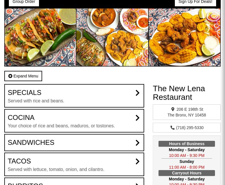 Lenas Menu
