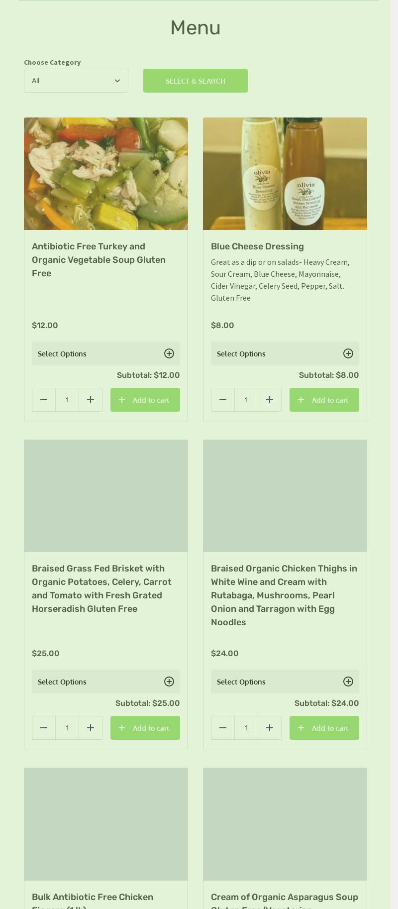 Olivia Cooks For You | Meal Prep and Delivery Menu