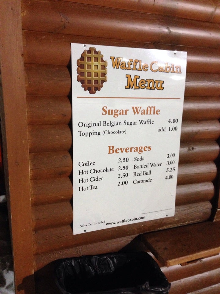 Waffle Cabin Menu